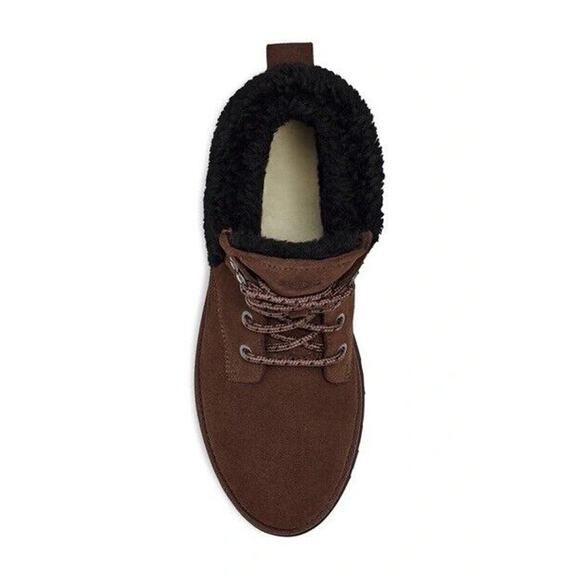 UGG Women's Romely Boots Size 7 Heritage Lace-Up Brown Burnt Cedar Suede NIB - Picture 2 of 13